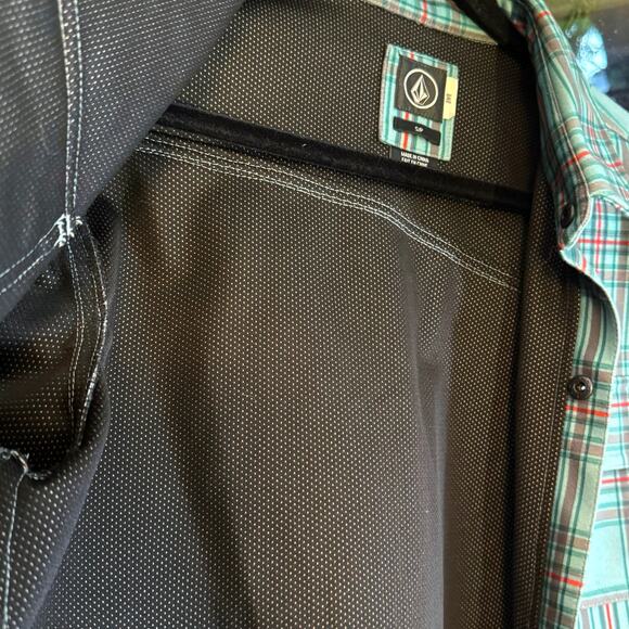 Volcom Stone Button up Shacket in Green with DWR • Men’s Small • Pre-Owned - Picture 8 of 11